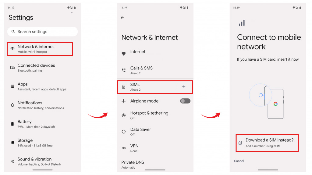 تنظیمات اندروید